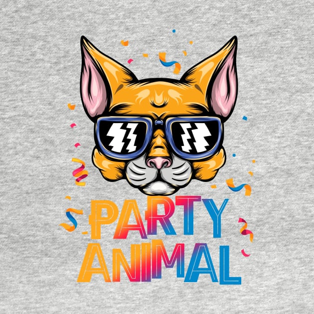 Party Animal - Funny Cats by Hip City Merch